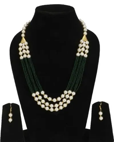 Elegant Alloy Necklace with Earrings Set For Women