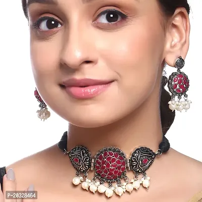 Maroon Kundan Choker