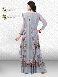 New Design Latest Designer Printed  Stone Work Georgette Sharara Suit Material With Phulkari Dupatta for Womens-thumb1