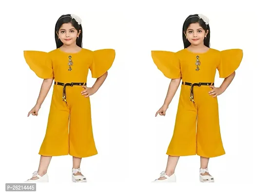 Stylish Designer Cotton Blend Jumpsuit For Girls Pack Of 2