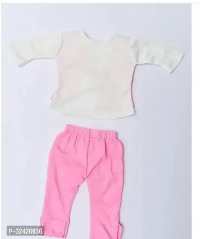 Fabulous Pink Cotton Blend Clothing Set For Girls-thumb2