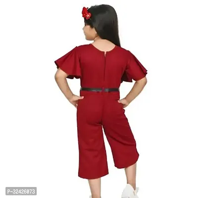 Fabulous Red Cotton Blend Clothing Set For Girls-thumb2