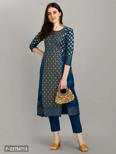 Classic Cotton Geometric Print Kurta Bottom Set for Women