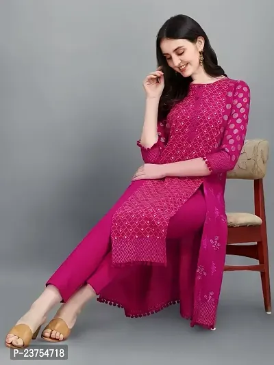 Classic Cotton Geometric Print Kurta Bottom Set for Women-thumb2