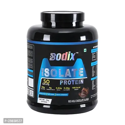 Bodix Isolate Protein 36G, Bcaa 6.64G,5.28G, 160 Kcal, 4G Carbohydrate Per Serving [500 Gm, 12.5 Serving] [Chocalte]