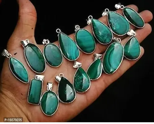 Shimmering Green Alloy American Diamond Pendant For Women- -Pack Of 15