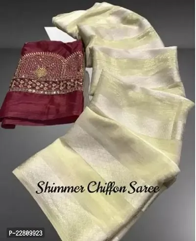 Stylish Fancy Designer Silk Blend Saree With Blouse Piece For Women