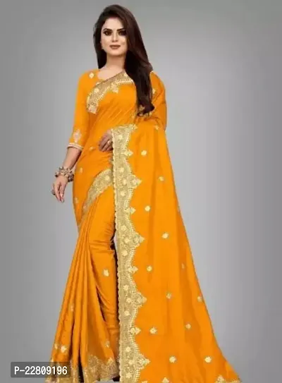 Stylish Fancy Designer Poly Silk Saree With Blouse Piece For Women-thumb0