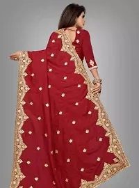 Stylish Fancy Designer Poly Silk Saree With Blouse Piece For Women-thumb1