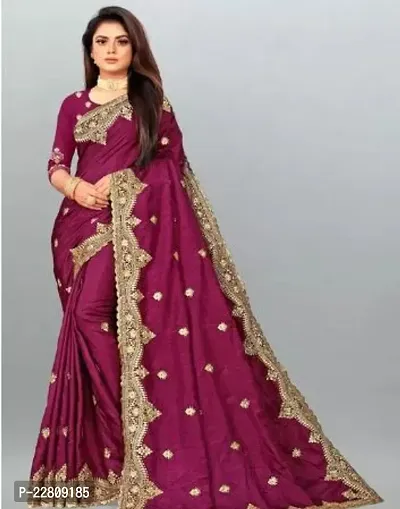 Stylish Fancy Designer Poly Silk Saree With Blouse Piece For Women