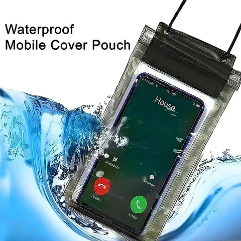 Universal Waterproof Pouch (XL 2021 Model) Cellphone Dry Bag Case for iPhone, Samsung, Pixel, Mi, Moto up to 7.0 inch ndash; Transparent (Pack of 2) multicolor