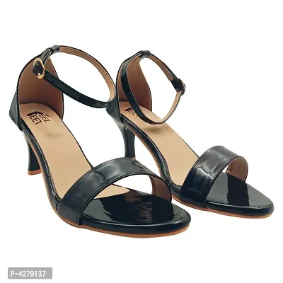 Pencil heel sandal online black