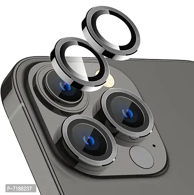 PRTK Back Camera Lens Ring Guard Competible For Iphone 12/12pro black colour-thumb0
