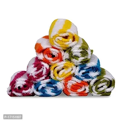 Skumars Love Touch Cotton Face Towel Set (Pack of 12) Multicolour-thumb0