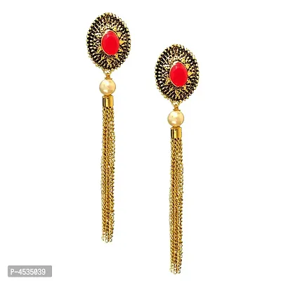 Trendy Designer Alloy Drop Earrings-thumb0