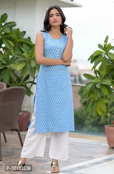 Stylish Cotton Stitched Kurta For Women-thumb0