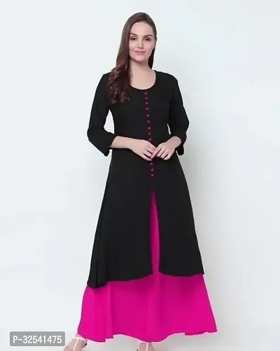 Reliable Solid Rayon Kurta with Bottom Set For Women-thumb0