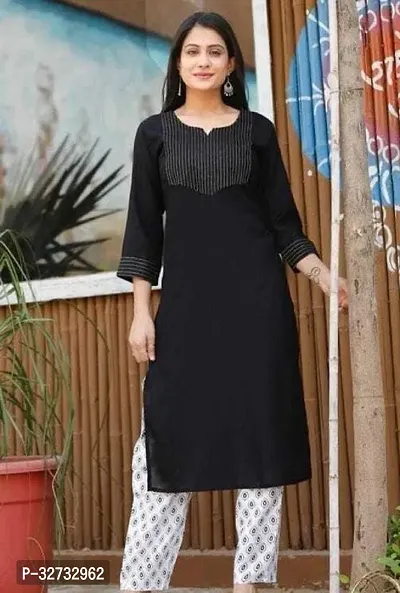 Stylish Cotton Stitched Kurta For Women-thumb0