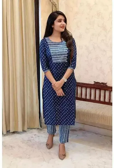 Stylish Rayon Kurta Bottom Set For Women