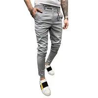 FLYNOFF Men's Slim Fit Track Pants(FLY130-LGR-M_Silver_Medium)-thumb1