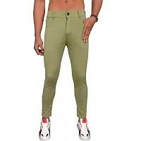 FLYNOFF Green Solid 4Way Lycra Tailored Fit Ankle Length Men's Track Pant (FNF0169-GRN-L)-thumb1