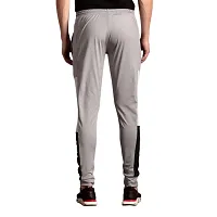 FLYNOFF Silver Solid 4Way Lycra Tailored Fit Ankle Length Men's Track Pant-(FNF0165-LGR-30)-thumb2