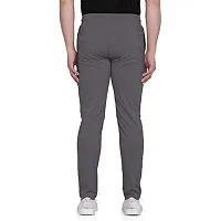 FLYNOFF Grey Solid 4Way Lycra Tailored Fit Ankle Length Men's Track Pant-(FNF0161-DGR-34)-thumb2