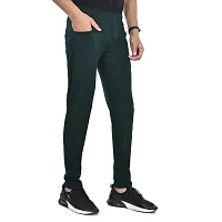 FLYNOFF Olive Solid 4Way Lycra Tailored Fit Ankle Length Men's Pant-(FNF0166-GRN-30)-thumb3