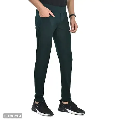 FLYNOFF Olive Solid 4Way Lycra Tailored Fit Ankle Length Men's Pant-(FNF0166-GRN-30)-thumb4