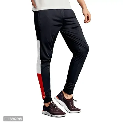 FLYNOFF Black Solid 4Way Lycra Tailored Fit Ankle Length Men's Pant-(FNF0165-BLK-34)