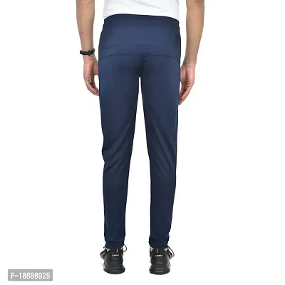 FLYNOFF Blue Solid 4Way Lycra Tailored Fit Ankle Length Men's Pant-(FNF0166-BLU-34)-thumb5