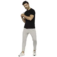 Flynoff Men's Slim Fit Polyester Blend Pant (FNF0117-SLV-M_Silver_30)-thumb1