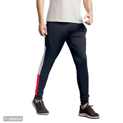 FLYNOFF Black Solid 4Way Lycra Tailored Fit Ankle Length Men's Pant-(FNF0165-BLK-34)-thumb3