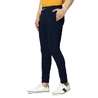 FLYNOFF Blue Solid 4Way Lycra Tailored Fit Ankle Length Men's Track Pant-(FNF0161-BLU-30)-thumb2
