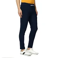 FLYNOFF Blue Solid 4Way Lycra Tailored Fit Ankle Length Men's Track Pant-(FNF0161-BLU-30)-thumb3