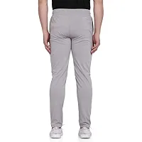 FLYNOFF Silver Solid 4Way Lycra Tailored Fit Ankle Length Men's Track Pant-(FNF0161-LGR-32)-thumb3