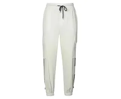 FLYNOFF White Solid Ns Lycra Tailored Fit Ankle Length Men's Pant-thumb4