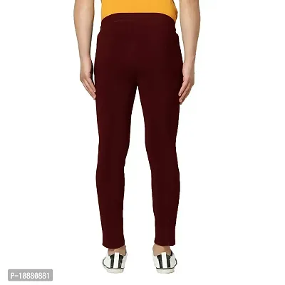 FLYNOFF Solid 4Way Lycra Tailored Fit Ankle Length Men's Track Pant-thumb3