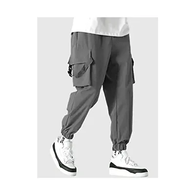 FLYNOFF Solid Ns Lycra Tailored Fit Ankle Length Men's Track Pant