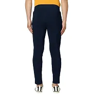 FLYNOFF Blue Solid 4Way Lycra Tailored Fit Ankle Length Men's Track Pant-(FNF0161-BLU-30)-thumb4
