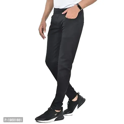 FLYNOFF Solid 4Way Lycra Tailored Fit Ankle Length Men's Pant-thumb5