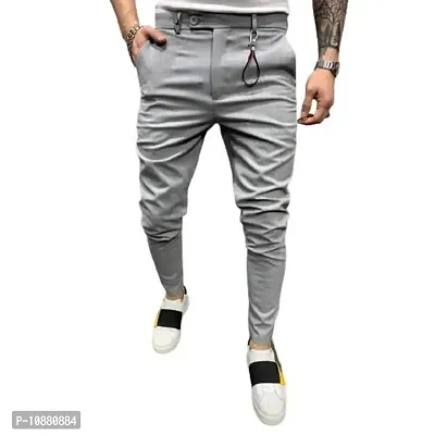FLYNOFF Men's Slim Fit Track Pants(FLY130-LGR-M_Silver_Medium)-thumb3