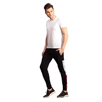 FLYNOFF Black Solid 4Way Lycra Tailored Fit Ankle Length Men's Pant-(FNF0165-BLK-34)-thumb1