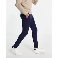 FLYNOFF Blue Solid 4Way Lycra Tailored Fit Ankle Length Men's Track Pant (FNF0172-BLU-XL)-thumb3