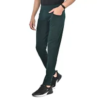 FLYNOFF Olive Solid 4Way Lycra Tailored Fit Ankle Length Men's Pant-(FNF0166-GRN-30)-thumb2