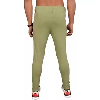 FLYNOFF Green Solid 4Way Lycra Tailored Fit Ankle Length Men's Track Pant (FNF0169-GRN-L)-thumb4