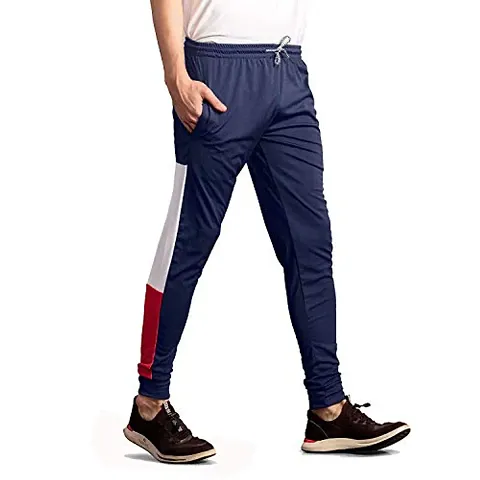 FLYNOFF Solid 4Way Lycra Tailored Fit Ankle Length Men's Track Pant