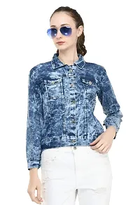 Fashion Hub women blue Denim jacket-thumb1