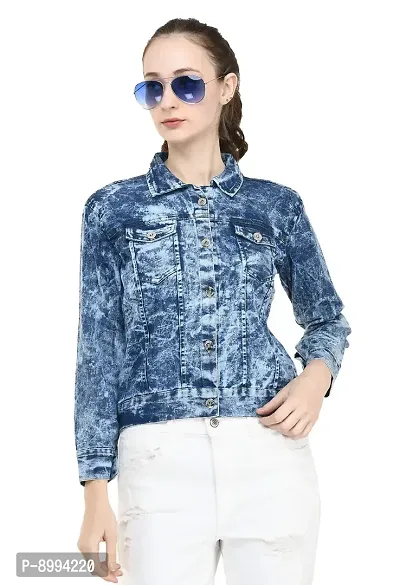 Fashion Hub women blue Denim jacket-thumb2