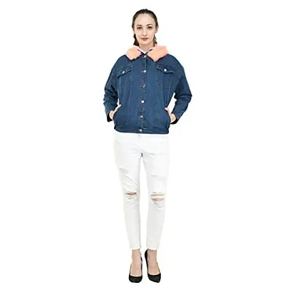 Fashion Hub women navy Denim jacket